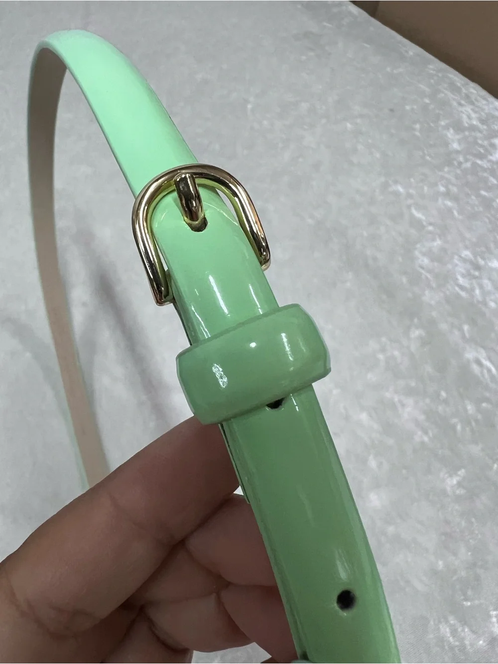 J. Crew Belt Mint Green Size S Skinny 1/2" Wide - Picture 2 of 13